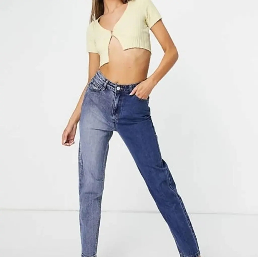 Missguided two tone mom jeans